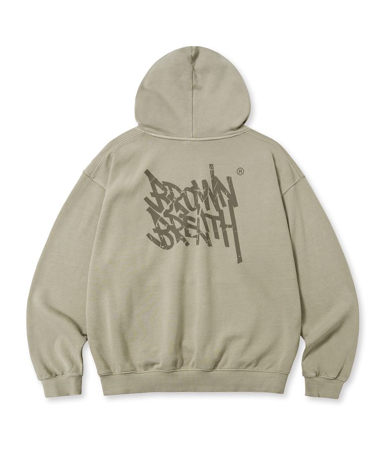 PIGMENT TAG HOODIE - BEIGE
