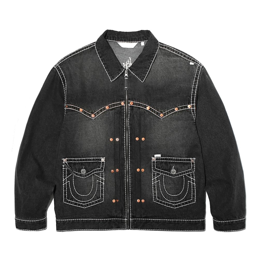 트루릴리젼(TRUERELIGION) TRUE RELIGION X FETCH DENIM JACKET BLACK