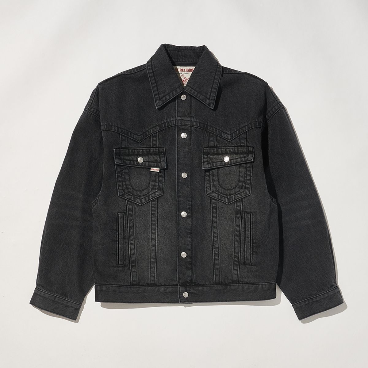 트루릴리젼(TRUERELIGION) DENIM FIELD TRUCKER JACKET BLACK