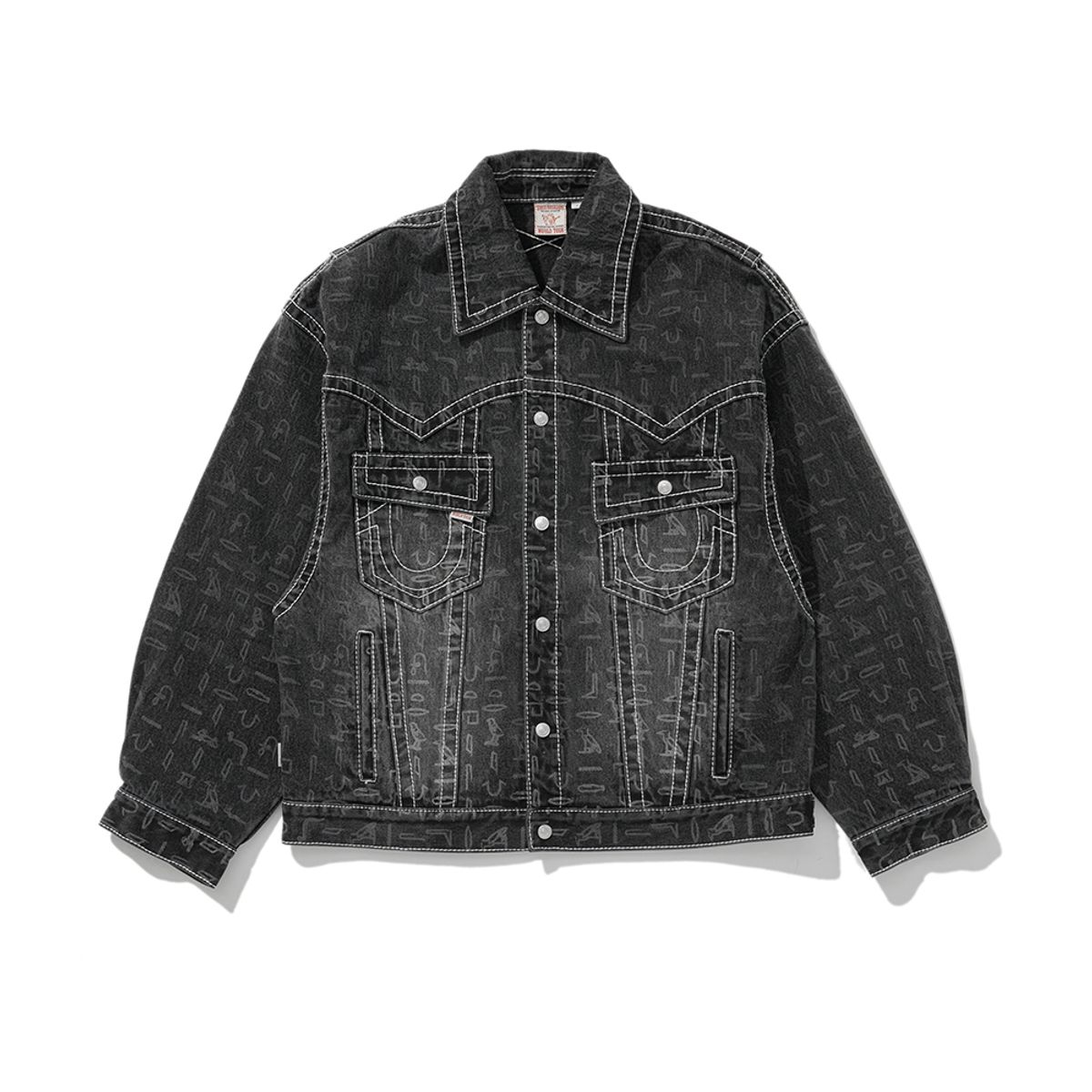 트루릴리젼(TRUERELIGION) HIEROGLYPHIC TRUCKER BLACK