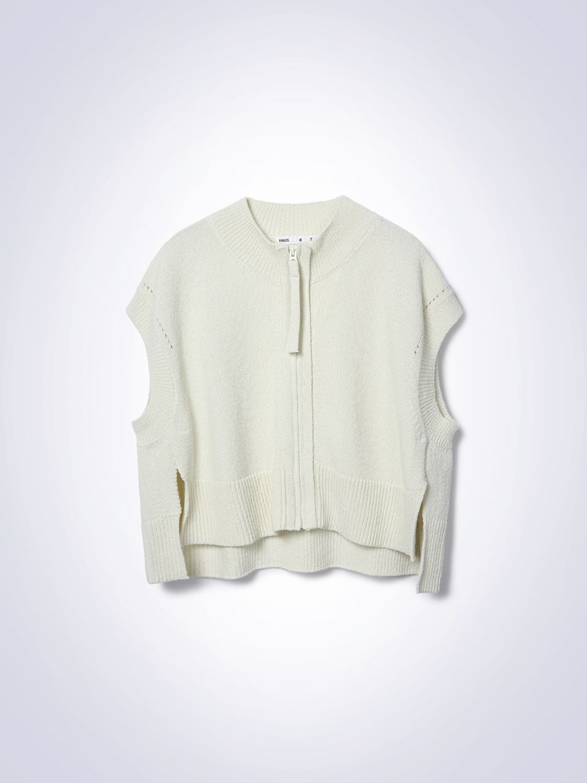 하우스공칠이씨(HAUS072C) LOU LINEN VEST KNIT IVORY