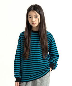 심볼 스트라이프 티셔츠 Blue