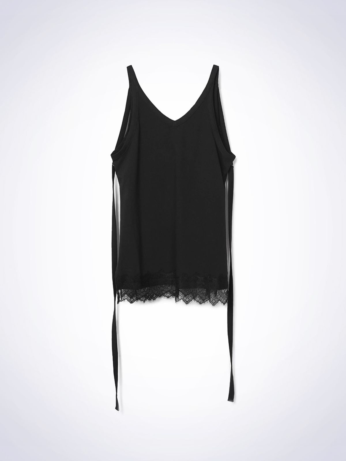 하우스공칠이씨(HAUS072C) LACE LAYERED RING TOP BLACK