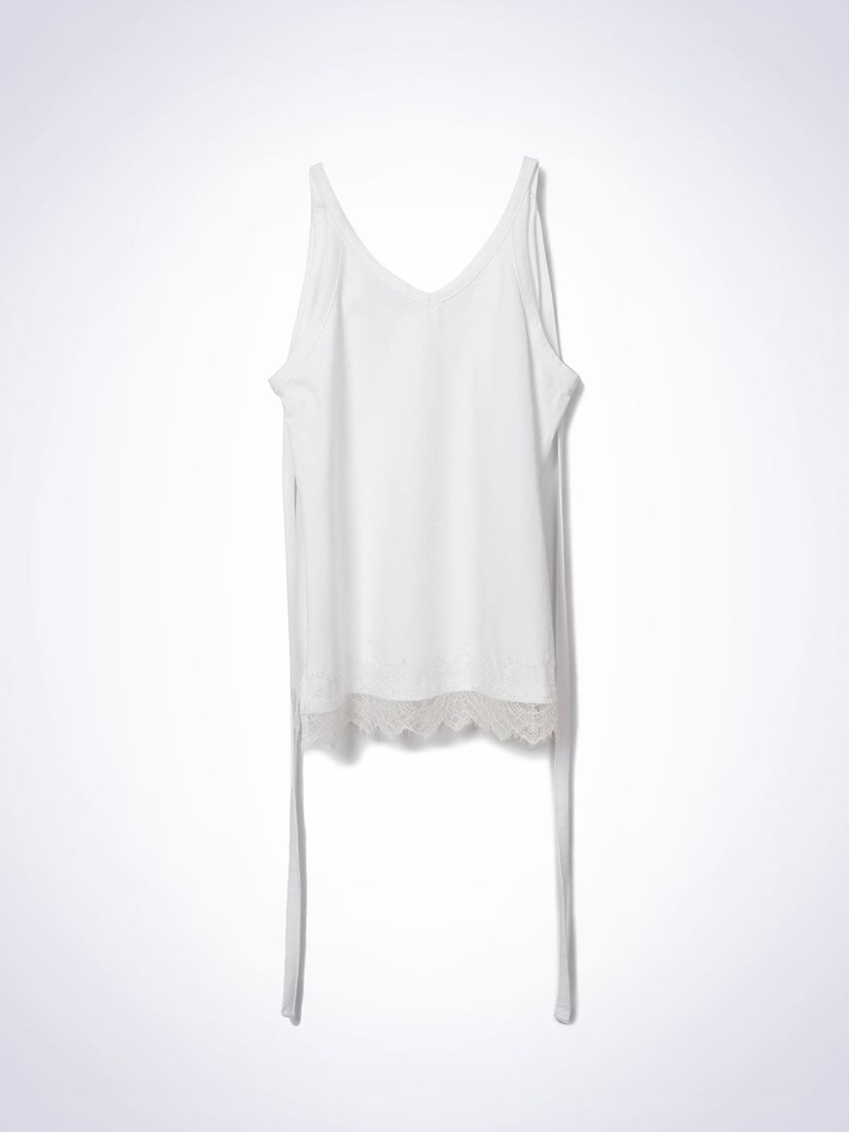 하우스공칠이씨(HAUS072C) LACE LAYERED RING TOP WHITE