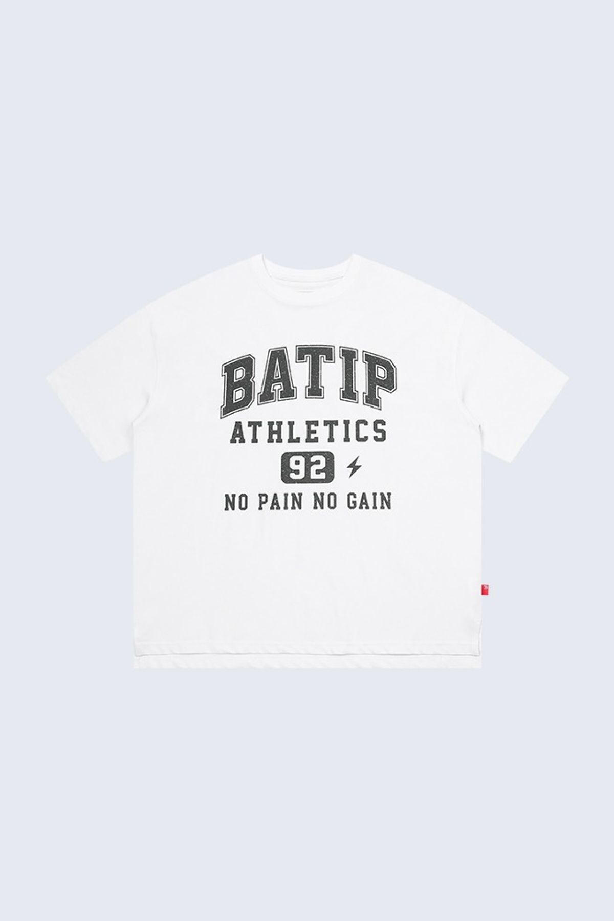 바팁(BATIP) 애슬레틱 피마 세미오버 반팔티 화이트