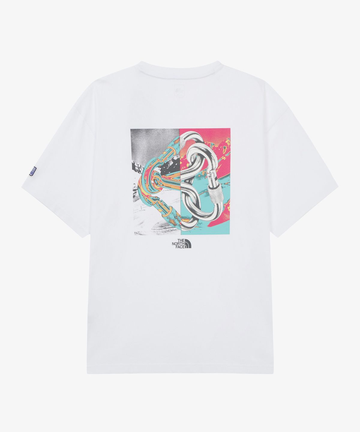 노스페이스(THE NORTH FACE) NT7UR70B 남성 카라비너 반팔 티셔츠 WHITE