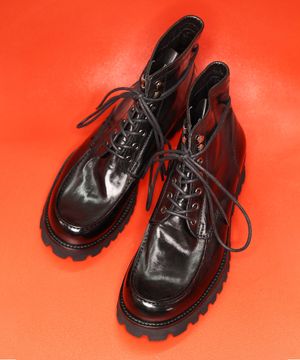 L08 코만도솔 홀스하이드 목토부츠 블랙