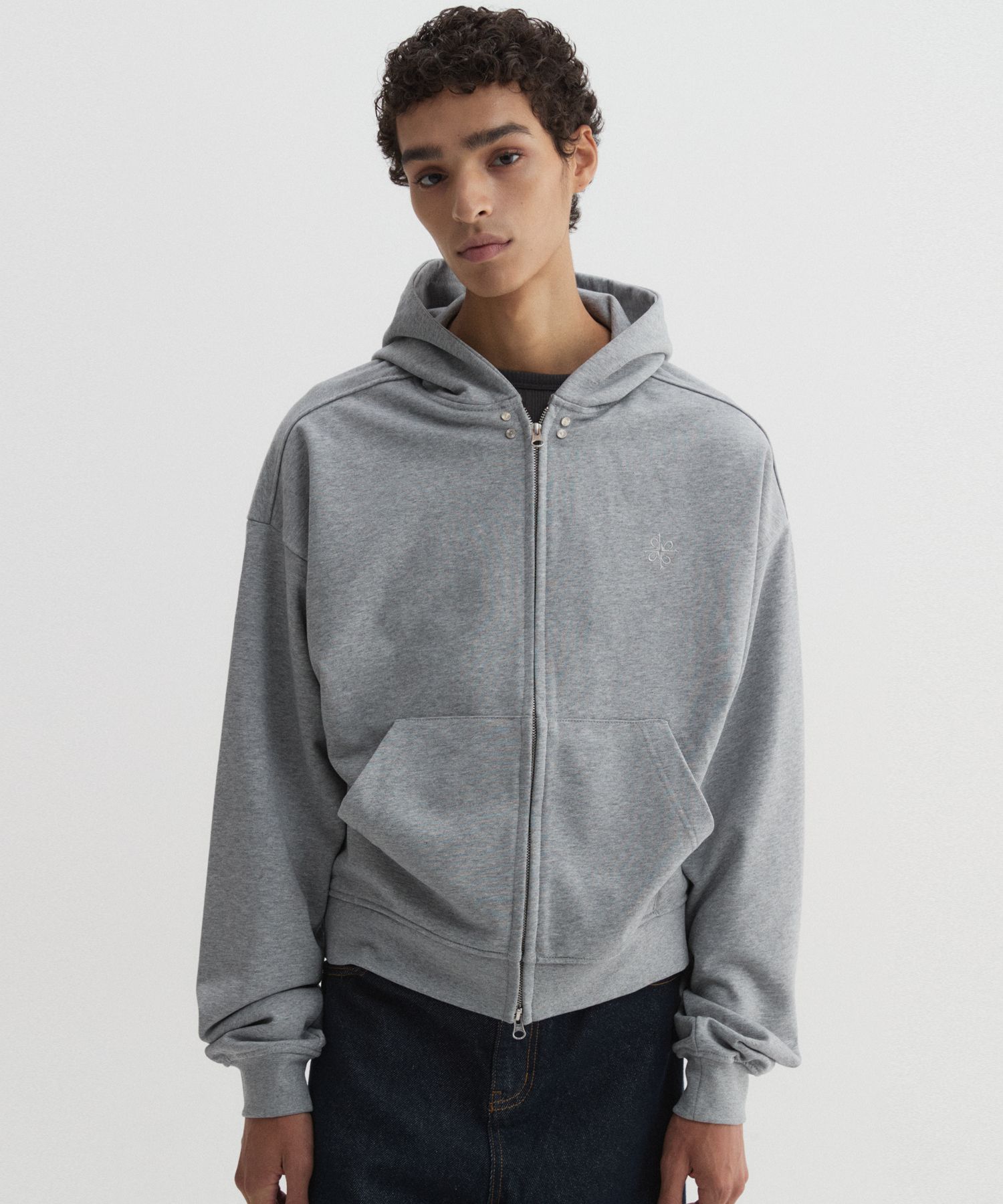 【IONSEOUL】Winnie crop two way hoodie zip-up 4FM226 Winnie crop two way hoodie zip-up - 2PLAN | 60% - Asian