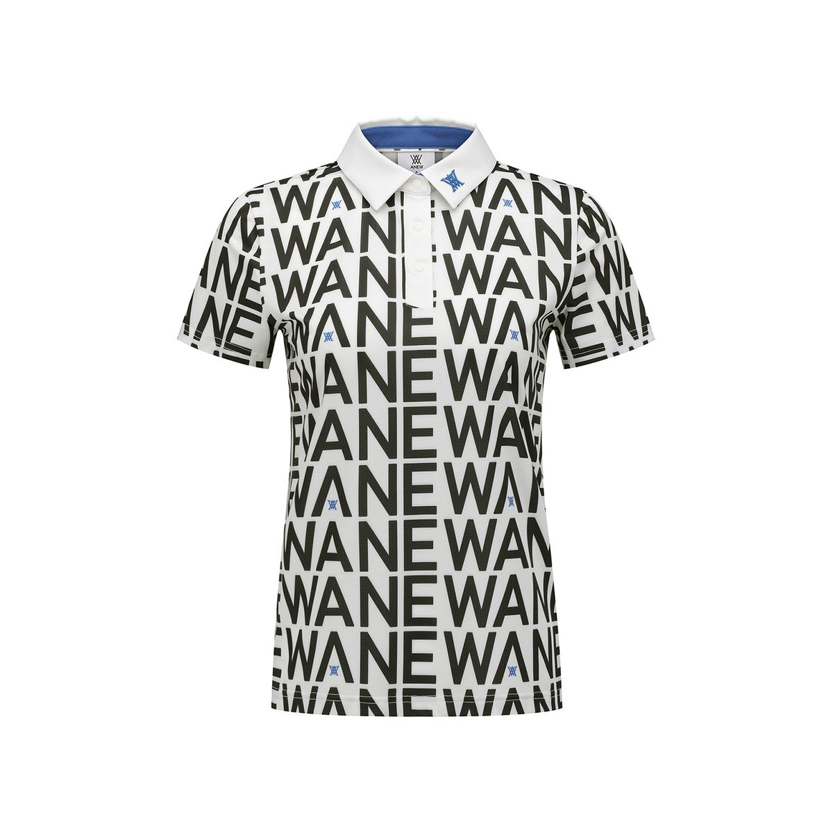 어뉴골프(ANEW GOLF) WOMEN SM LOGO PATTERN SHORT T-SHIRT_CR