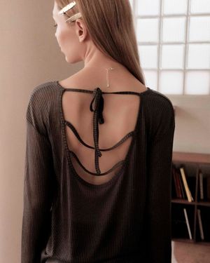 Sheer Back Straps Top