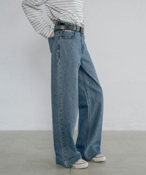 P3257 스트라이프 데님 팬츠