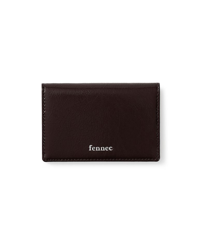 CRINKLE SOFT CARD CASE - ESPRESSO