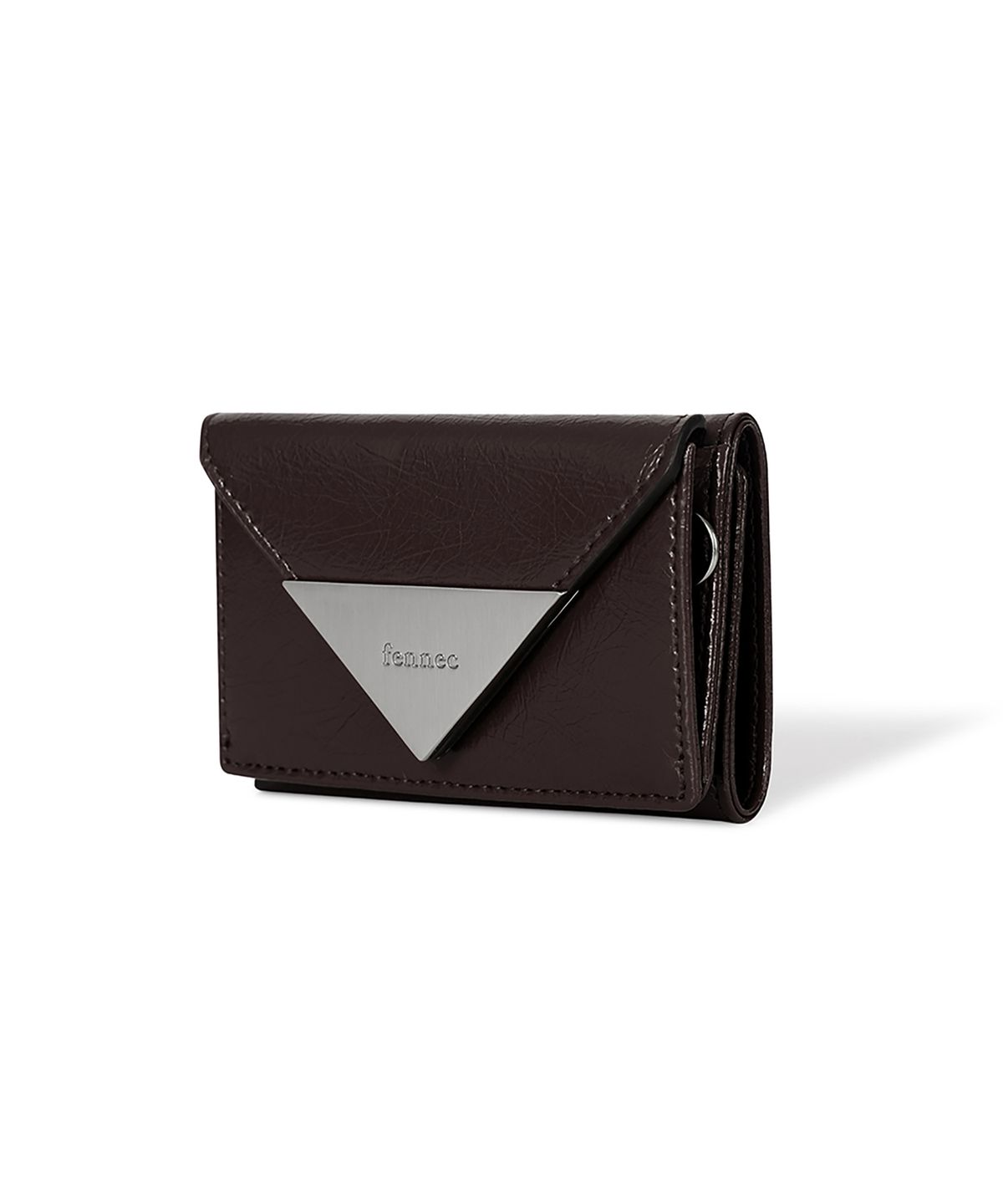 페넥(FENNEC) CRINKLE TRIANGLE TRIPLE WALLET - ESPRESSO