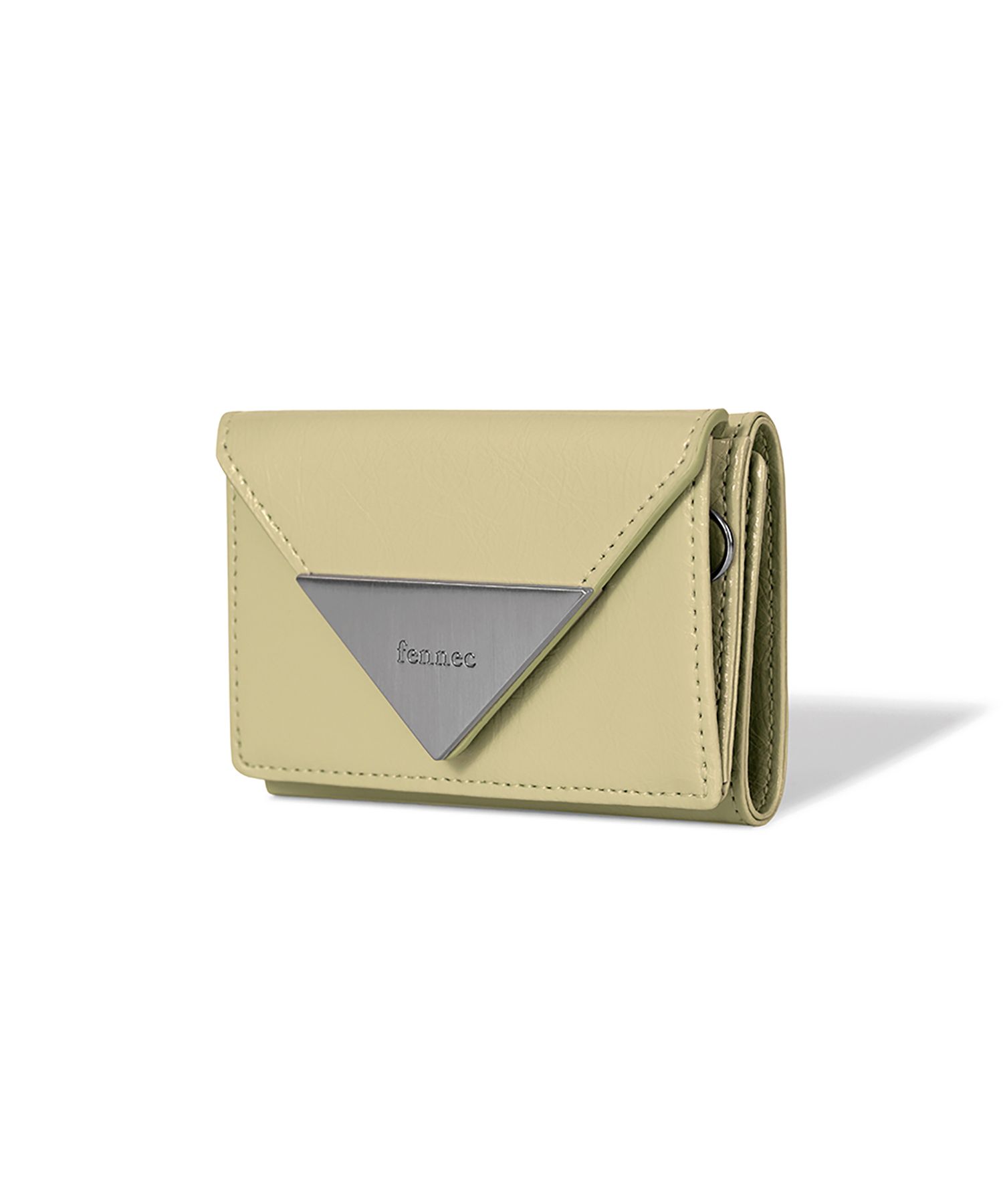 MUSINSA | fennec CRINKLE TRIANGLE TRIPLE WALLET - SOFT OLIVE