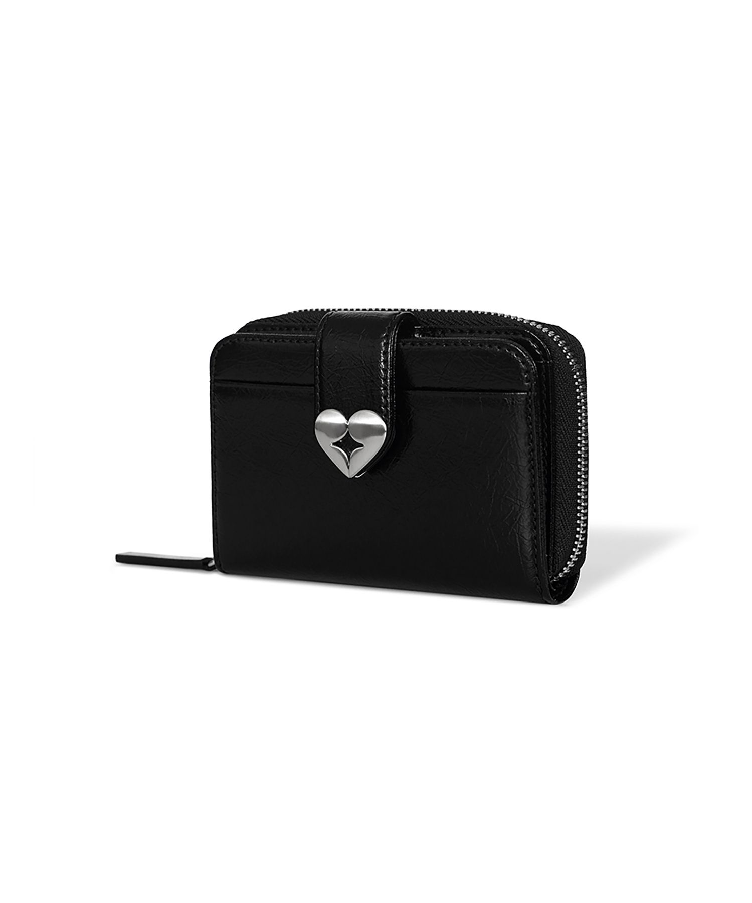 MUSINSA | fennec HEARTY ZIPPER POCKET - BLACK