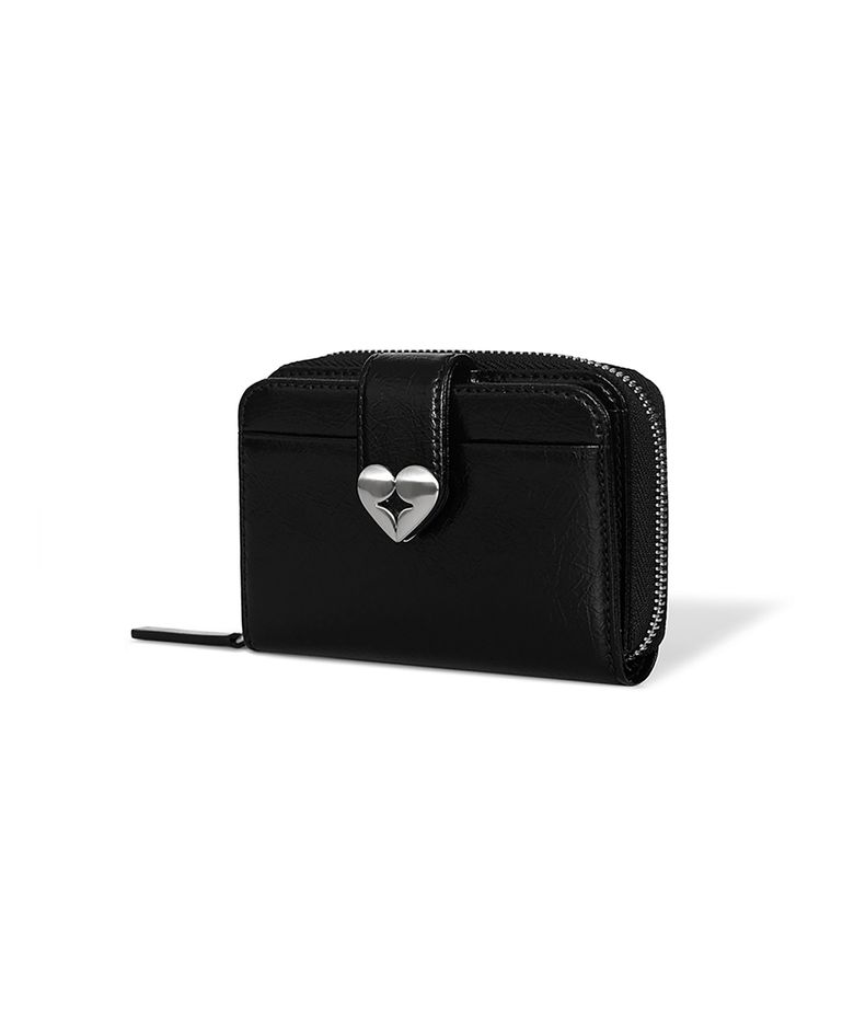 HEARTY ZIPPER POCKET - BLACK