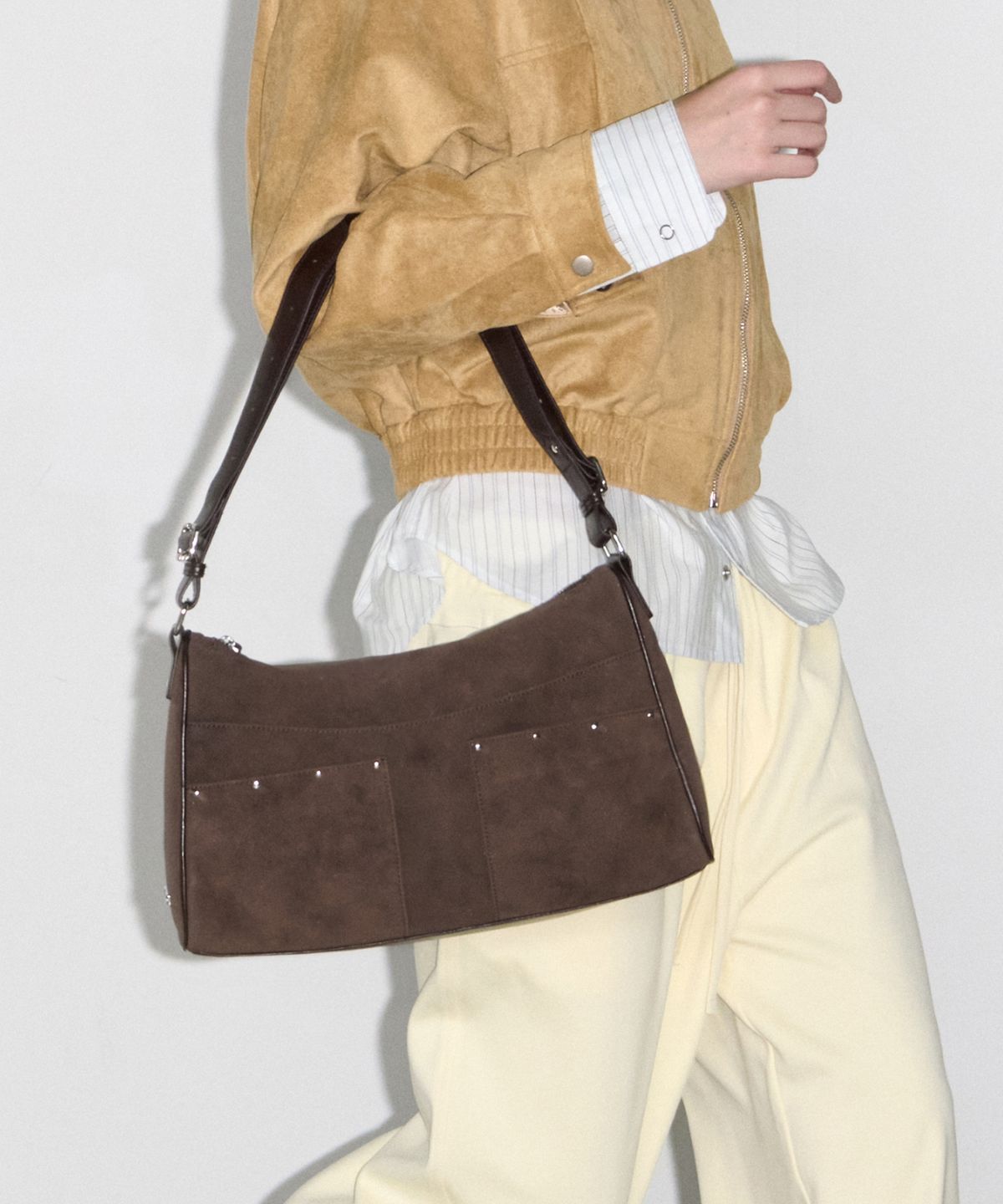 페넥(FENNEC) BASH BAG - SUEDE BROWN
