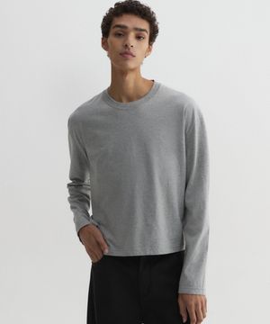 크롭 롱슬리브 그레이