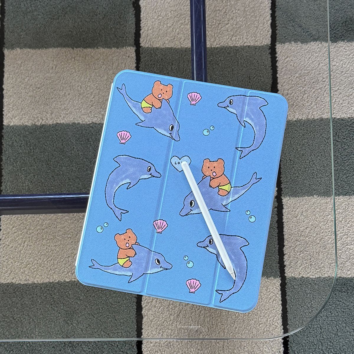 더나인몰(THE NINEMALL) dolphin drawing pattern [아이패드 케이스]