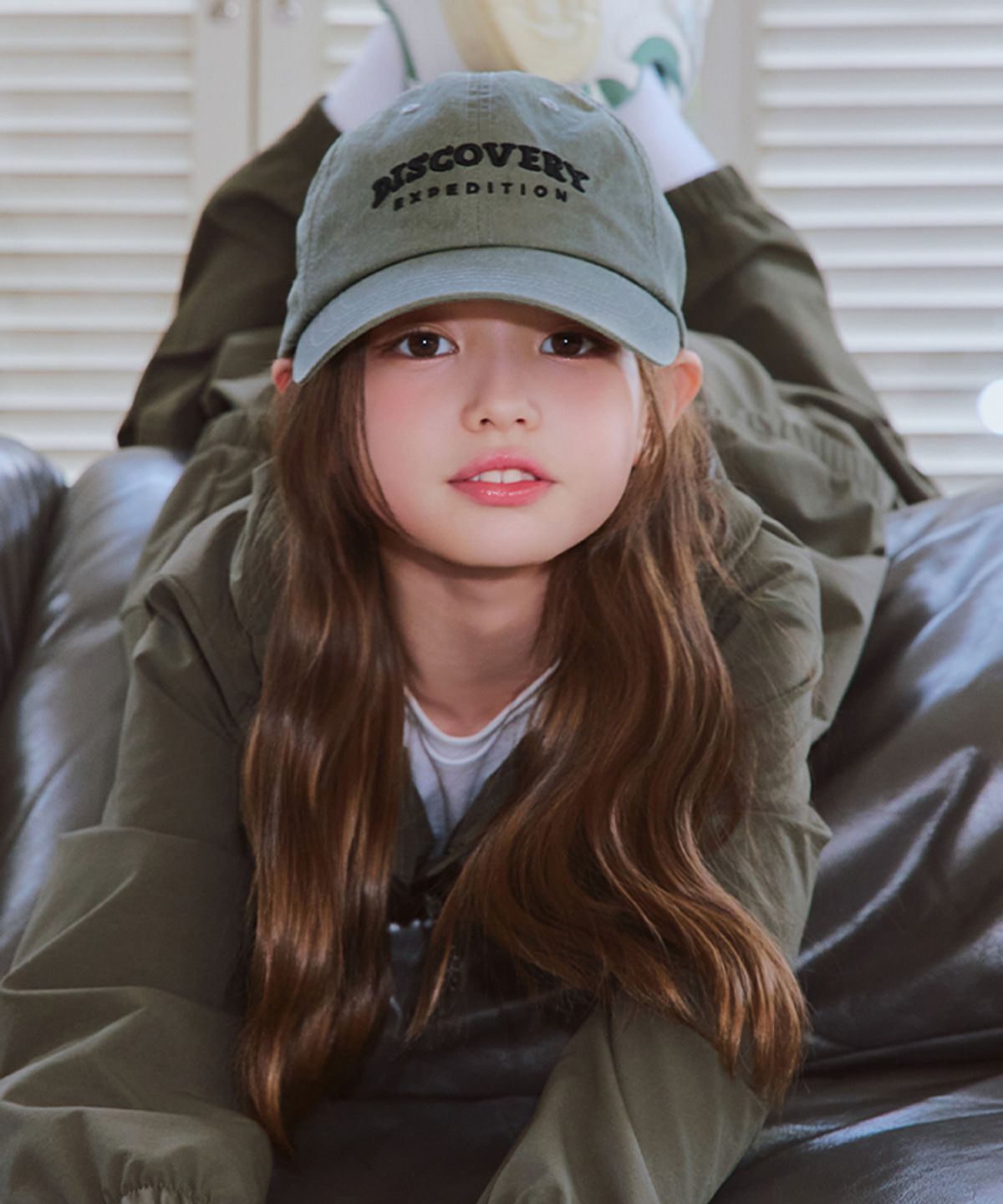 디스커버리 키즈(DISCOVERY KIDS) 바이오워싱 볼캡 (D.KHAKI)
