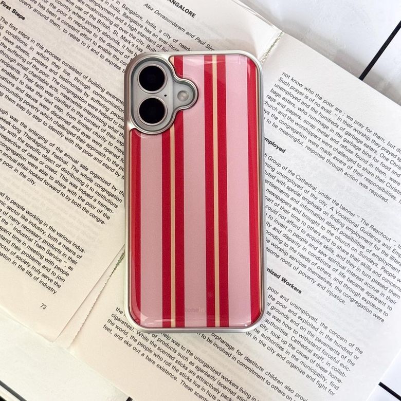 [실버 범퍼] Tonein Stripe Frame Cherry Red 스트라이프 프레임 체리 레드 (에폭시)