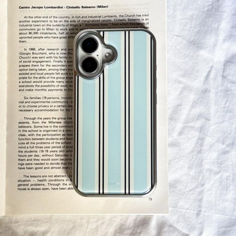 [실버 범퍼] Tonein Stripe Frame Sky Blue 스트라이프 프레임 스카이 블루 (에폭시)