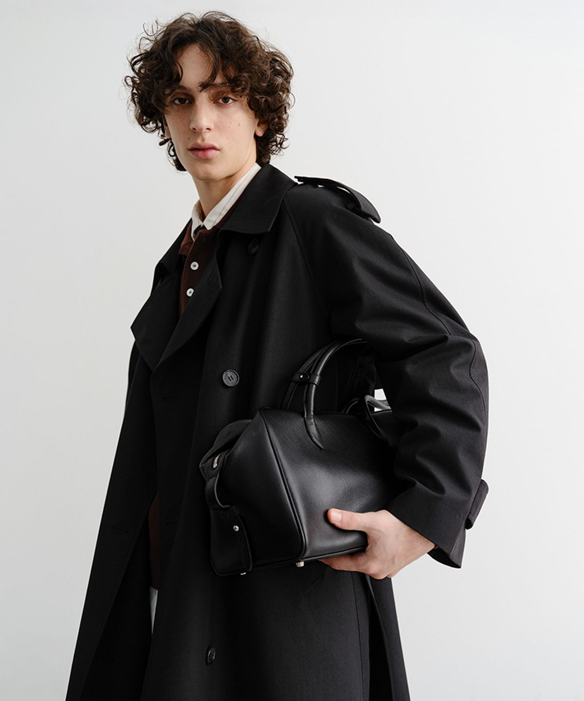 던스트 포 맨(DUNST FOR MEN) SOFT FRAME SHOULDER BAG_UDBA5F209_BLACK