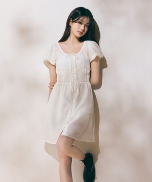 RIBBON LACE MINI ONEPIECE WHITE