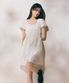 RIBBON LACE MINI ONEPIECE WHITE