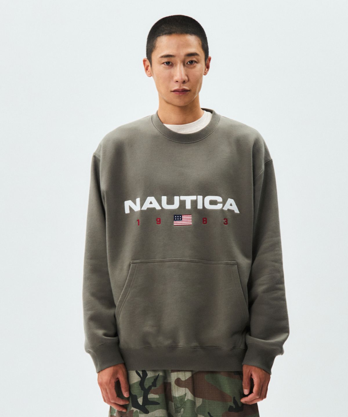 노티카(NAUTICA) 83플래그 스웨트셔츠(올리브) NSW4625