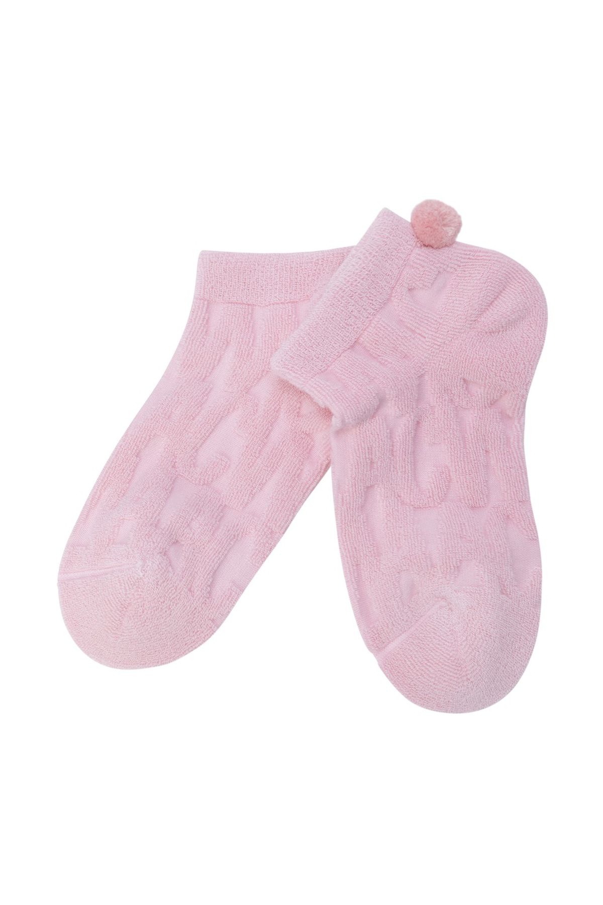 왁(WAAC) Women PomPom Short Socks WGLCX25610PIL