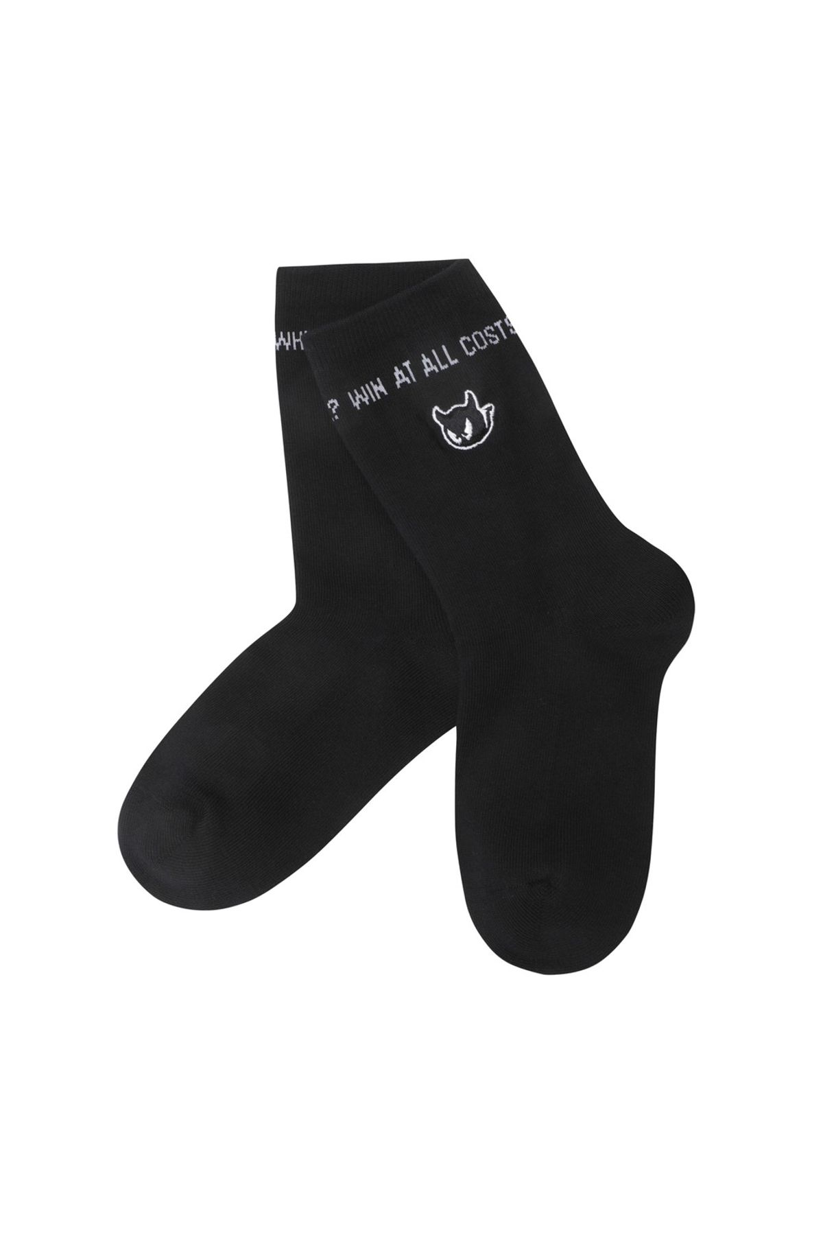 왁(WAAC) Women Slogan Socks WGLCX25611BKX