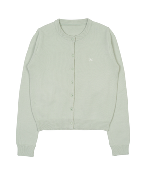 TCM mini logo knit cardigan (mint)