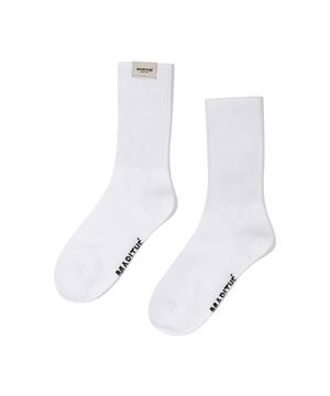 W REGULAR LOGO SOCKS white
