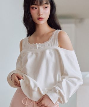 켈시 레이어드 스웻셔츠 [WHITE]