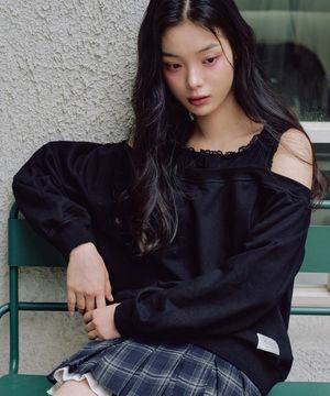 켈시 레이어드 스웻셔츠 [BLACK]