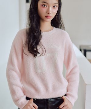 07 그래픽 헤어리 스웻셔츠 [PINK]