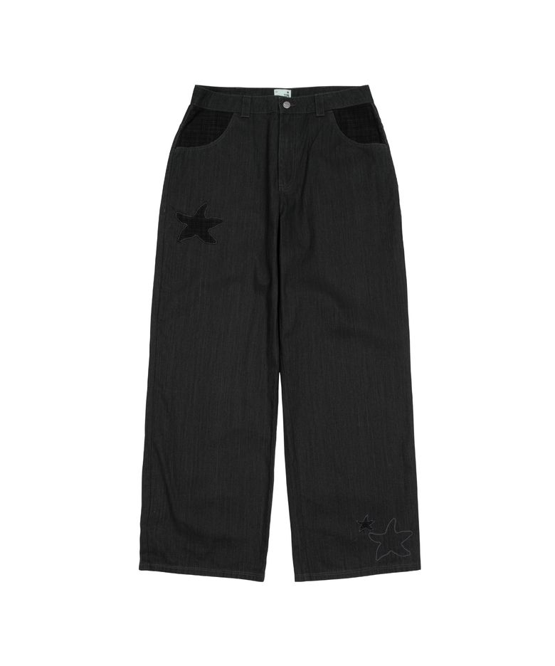 TCM starfish patch pants (charcoal black)