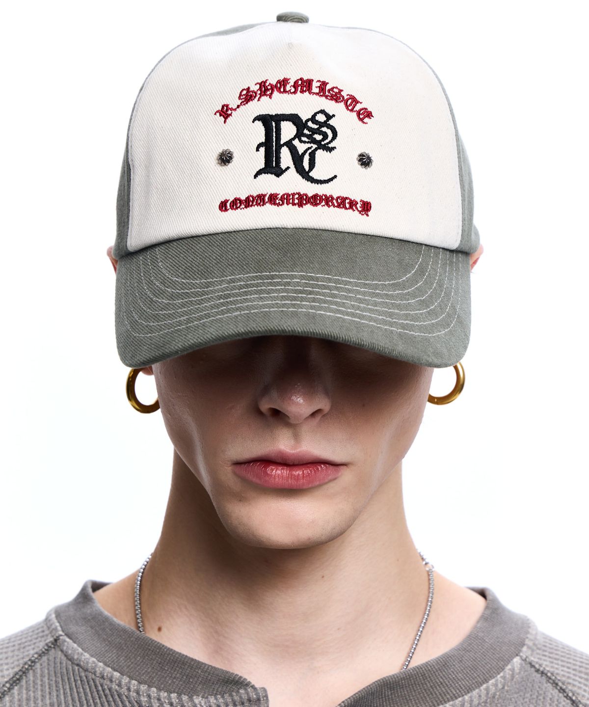 알에스에스씨(RSSC) LOGO WESTERN BALL CAP - KHAKI/IVORY