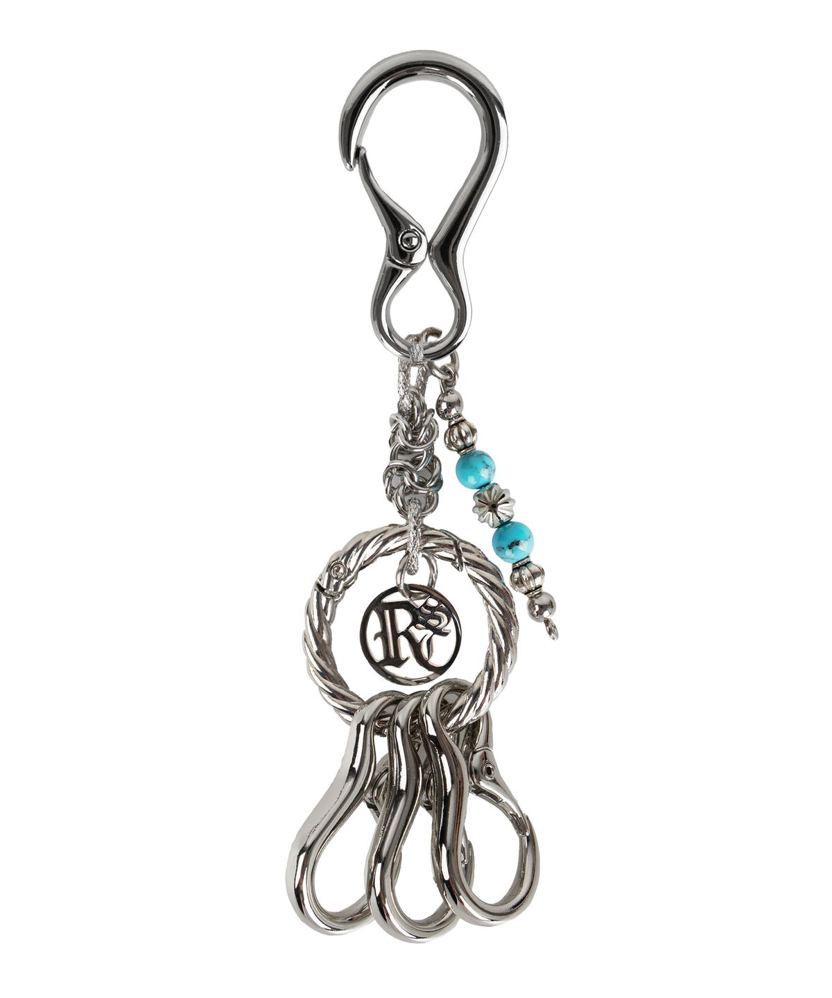 알에스에스씨(RSSC) SHORT BEADS CHAIN CARABINER KEYRING - TURQUOISE