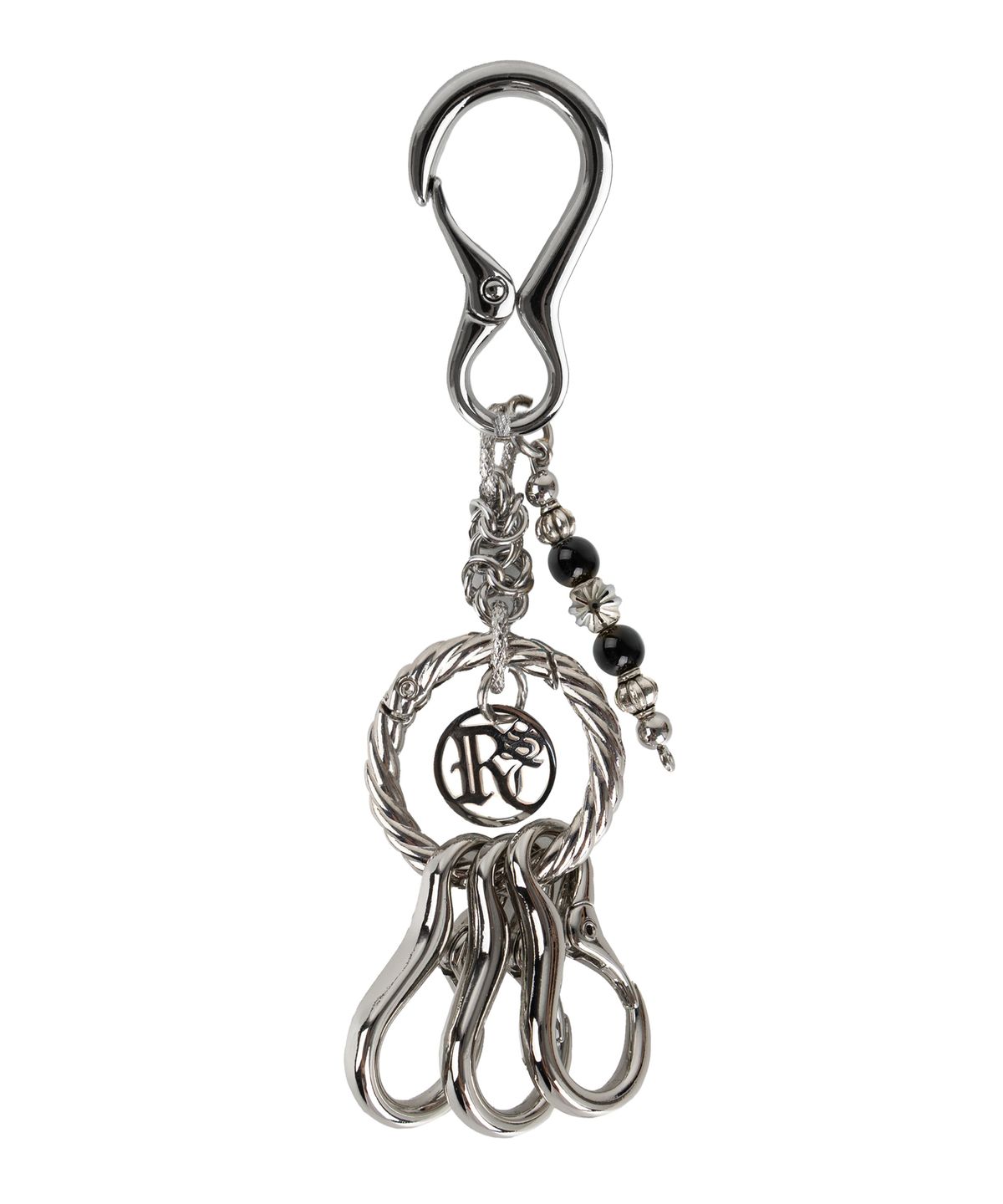 알에스에스씨(RSSC) SHORT BEADS CHAIN CARABINER KEYRING - BLACK