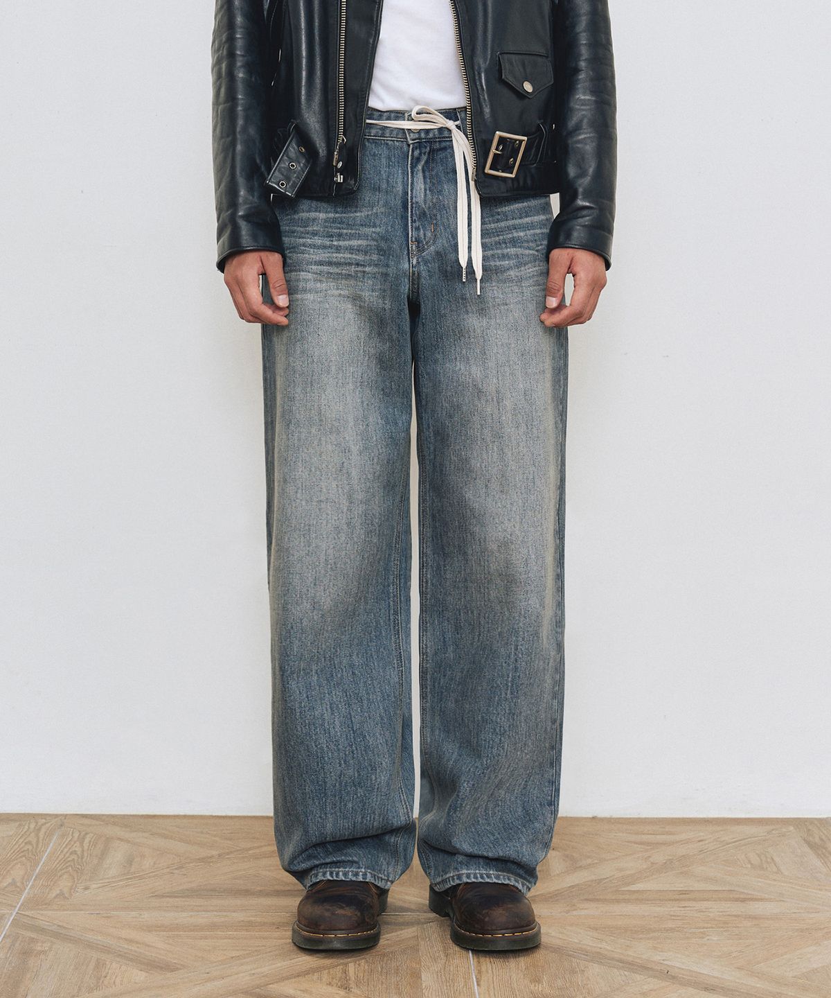 데케트(DECET) [KAIHARA JAPAN DENIM]Mid Rise Wide Jeans DCPT063Blue