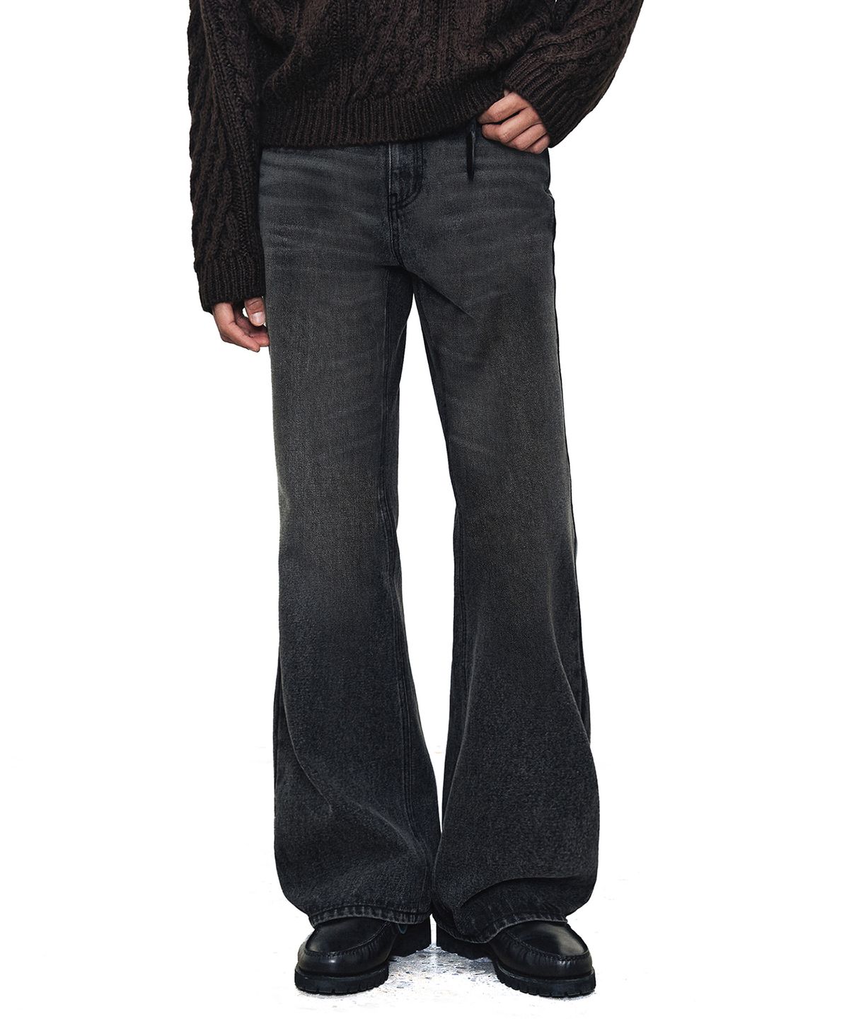 데케트(DECET) Loose Flared Jeans DCPT066Black