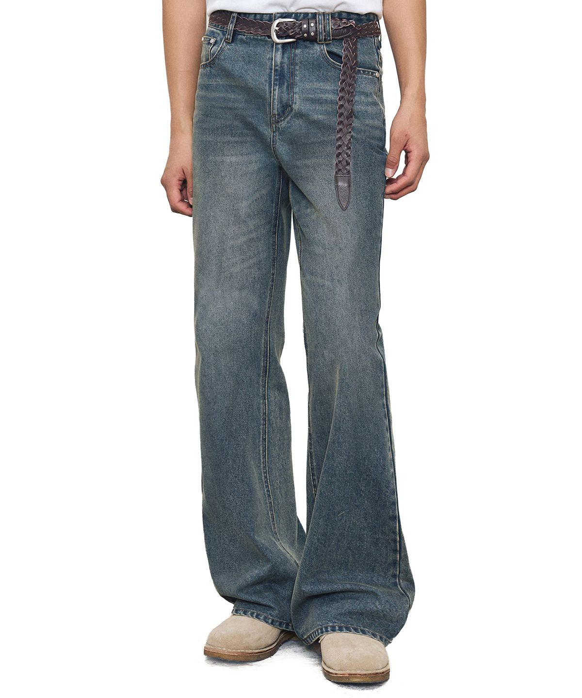 데케트(DECET) Loose Flared Jeans DCPT066Blue
