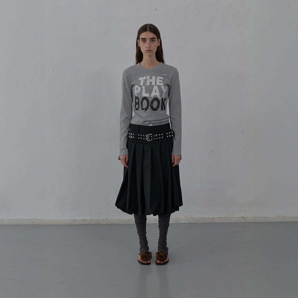 엘씨디씨티엠(LCDC™) PRINTED JERSEY TOP (MELANGE GREY)