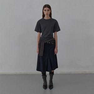 BACK CUT-OUT T-SHIRT (CHARCOAL)