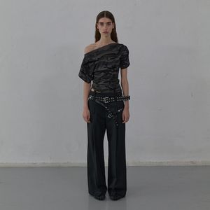 BACK CUT-OUT T-SHIRT (DARK GREY)