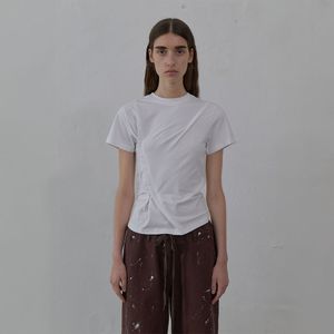 HOOK DETAIL SLIM T-SHIRT (WHITE)