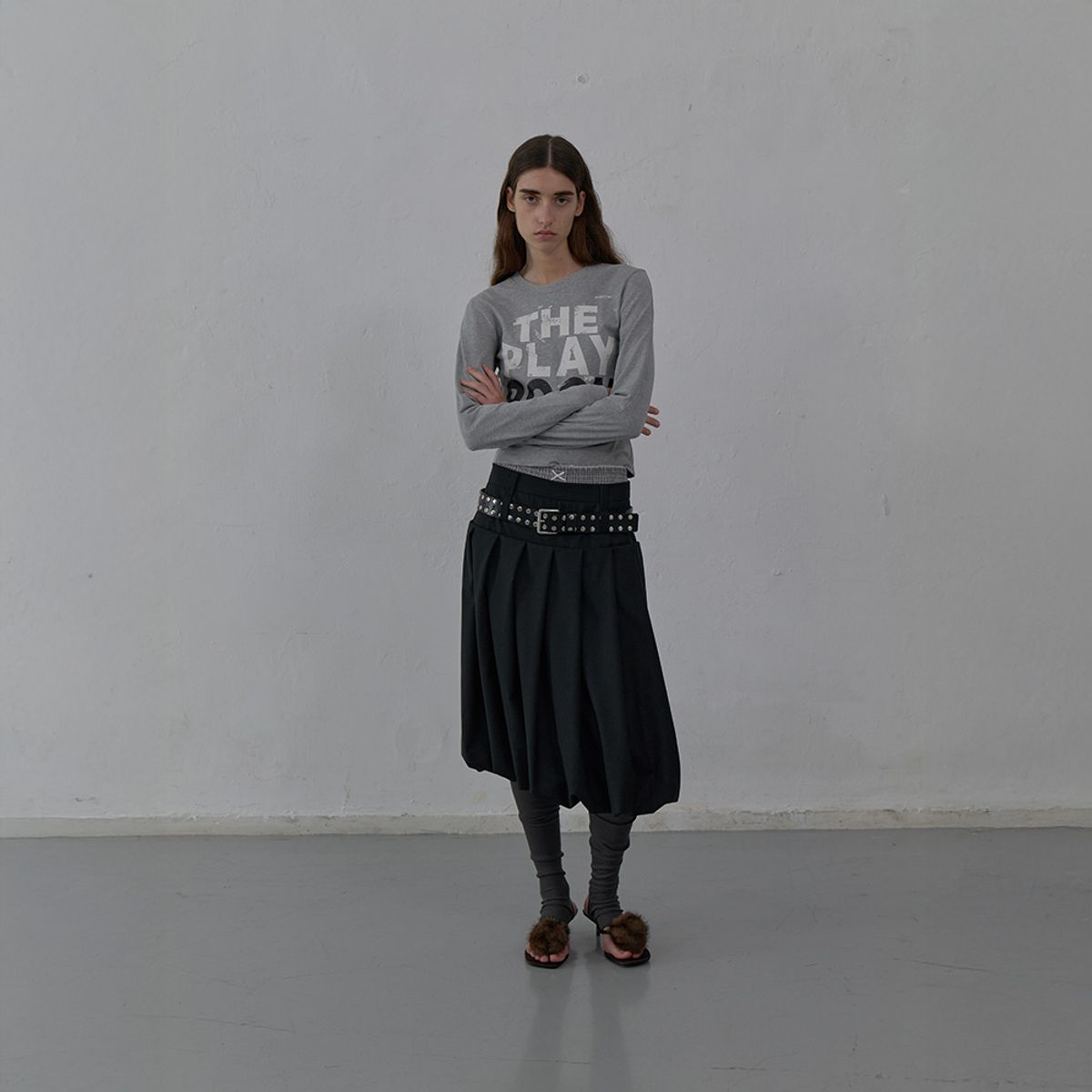 엘씨디씨티엠(LCDC™) TAILORED VOLUME SKIRT (BLACK)