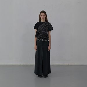 TAILORED LONG SKIRT (BLACK)